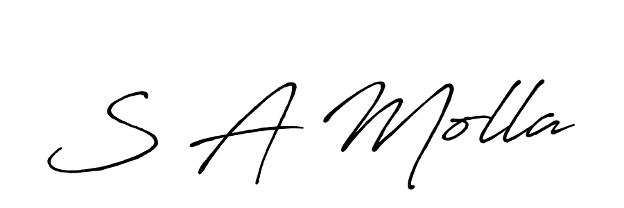 Also we have S A Molla name is the best signature style. Create professional handwritten signature collection using Antro_Vectra_Bolder autograph style. S A Molla signature style 7 images and pictures png