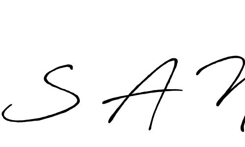 Make a beautiful signature design for name S A N. Use this online signature maker to create a handwritten signature for free. S A N signature style 7 images and pictures png