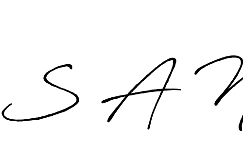 Similarly Antro_Vectra_Bolder is the best handwritten signature design. Signature creator online .You can use it as an online autograph creator for name S A N. S A N signature style 7 images and pictures png