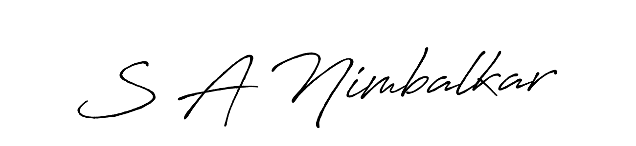 Use a signature maker to create a handwritten signature online. With this signature software, you can design (Antro_Vectra_Bolder) your own signature for name S A Nimbalkar. S A Nimbalkar signature style 7 images and pictures png