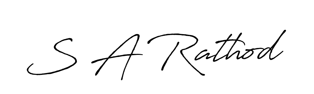 Use a signature maker to create a handwritten signature online. With this signature software, you can design (Antro_Vectra_Bolder) your own signature for name S A Rathod. S A Rathod signature style 7 images and pictures png