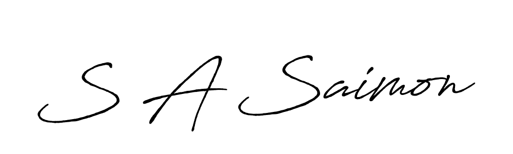 Check out images of Autograph of S A Saimon name. Actor S A Saimon Signature Style. Antro_Vectra_Bolder is a professional sign style online. S A Saimon signature style 7 images and pictures png