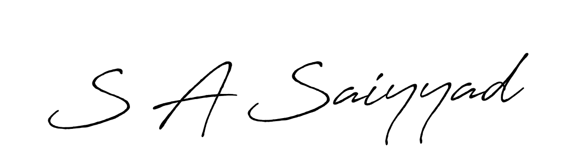 You should practise on your own different ways (Antro_Vectra_Bolder) to write your name (S A Saiyyad) in signature. don't let someone else do it for you. S A Saiyyad signature style 7 images and pictures png