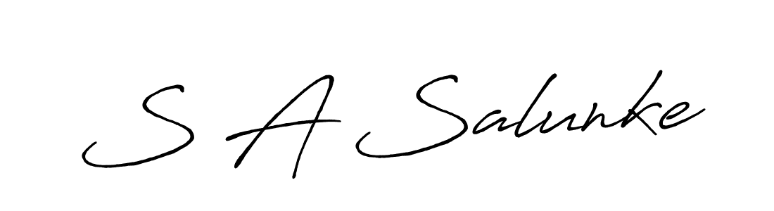 You should practise on your own different ways (Antro_Vectra_Bolder) to write your name (S A Salunke) in signature. don't let someone else do it for you. S A Salunke signature style 7 images and pictures png