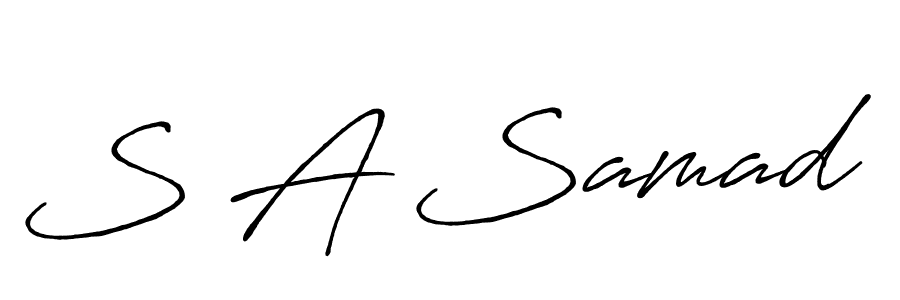 Make a beautiful signature design for name S A Samad. With this signature (Antro_Vectra_Bolder) style, you can create a handwritten signature for free. S A Samad signature style 7 images and pictures png