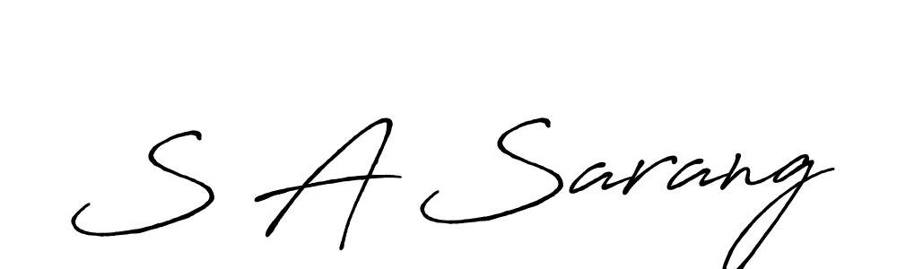 How to make S A Sarang signature? Antro_Vectra_Bolder is a professional autograph style. Create handwritten signature for S A Sarang name. S A Sarang signature style 7 images and pictures png