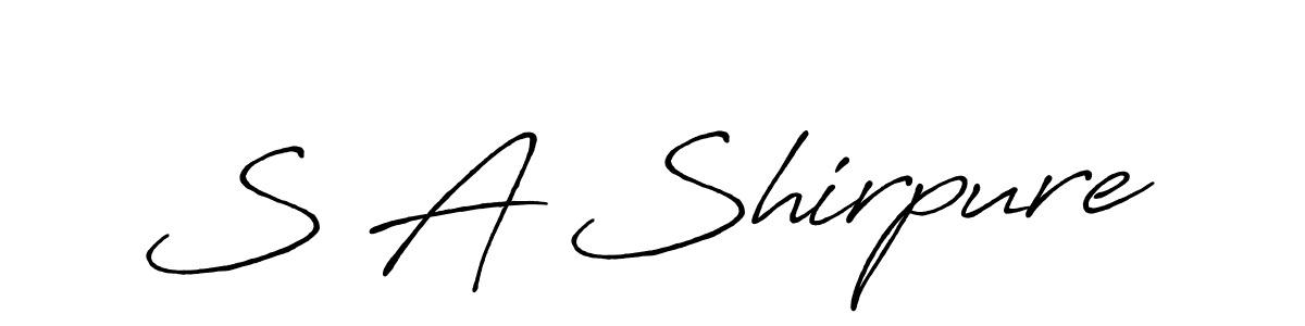 Create a beautiful signature design for name S A Shirpure. With this signature (Antro_Vectra_Bolder) fonts, you can make a handwritten signature for free. S A Shirpure signature style 7 images and pictures png