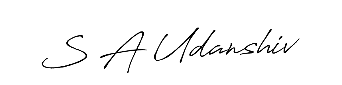 Also we have S A Udanshiv name is the best signature style. Create professional handwritten signature collection using Antro_Vectra_Bolder autograph style. S A Udanshiv signature style 7 images and pictures png