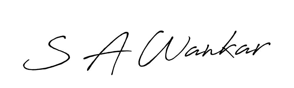 Also You can easily find your signature by using the search form. We will create S A Wankar name handwritten signature images for you free of cost using Antro_Vectra_Bolder sign style. S A Wankar signature style 7 images and pictures png
