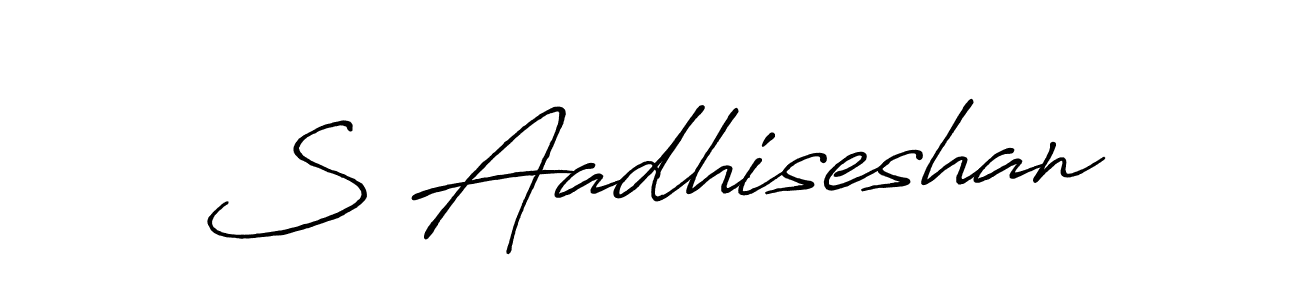 S Aadhiseshan stylish signature style. Best Handwritten Sign (Antro_Vectra_Bolder) for my name. Handwritten Signature Collection Ideas for my name S Aadhiseshan. S Aadhiseshan signature style 7 images and pictures png