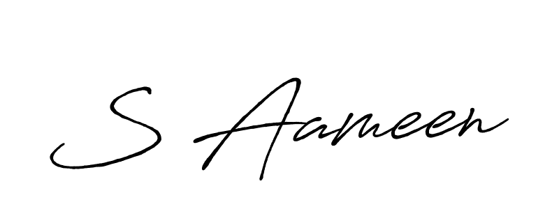 S Aameen stylish signature style. Best Handwritten Sign (Antro_Vectra_Bolder) for my name. Handwritten Signature Collection Ideas for my name S Aameen. S Aameen signature style 7 images and pictures png