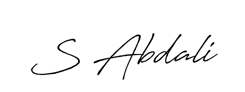 Create a beautiful signature design for name S Abdali. With this signature (Antro_Vectra_Bolder) fonts, you can make a handwritten signature for free. S Abdali signature style 7 images and pictures png