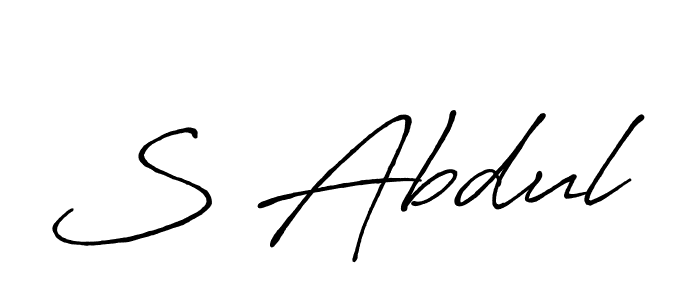 Also You can easily find your signature by using the search form. We will create S Abdul name handwritten signature images for you free of cost using Antro_Vectra_Bolder sign style. S Abdul signature style 7 images and pictures png