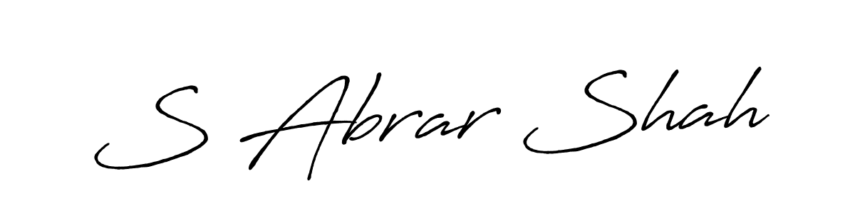Make a beautiful signature design for name S Abrar Shah. Use this online signature maker to create a handwritten signature for free. S Abrar Shah signature style 7 images and pictures png