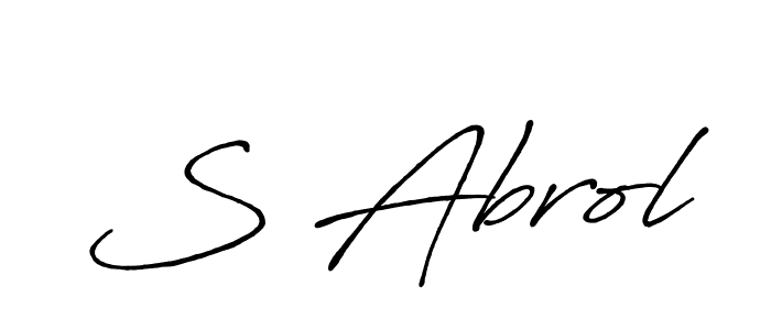 Once you've used our free online signature maker to create your best signature Antro_Vectra_Bolder style, it's time to enjoy all of the benefits that S Abrol name signing documents. S Abrol signature style 7 images and pictures png