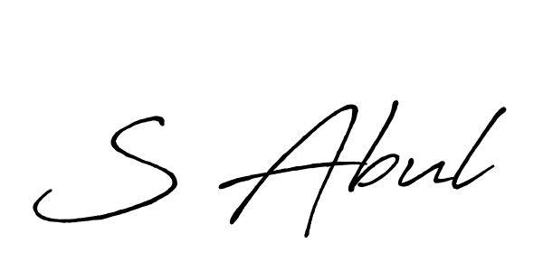 Also we have S Abul name is the best signature style. Create professional handwritten signature collection using Antro_Vectra_Bolder autograph style. S Abul signature style 7 images and pictures png