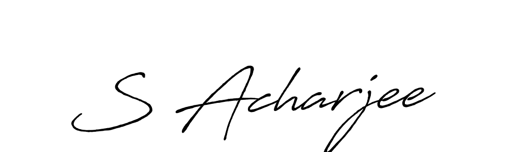 Design your own signature with our free online signature maker. With this signature software, you can create a handwritten (Antro_Vectra_Bolder) signature for name S Acharjee. S Acharjee signature style 7 images and pictures png