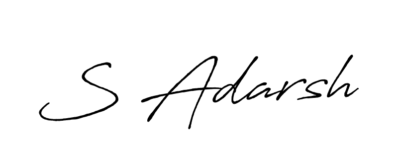 S Adarsh stylish signature style. Best Handwritten Sign (Antro_Vectra_Bolder) for my name. Handwritten Signature Collection Ideas for my name S Adarsh. S Adarsh signature style 7 images and pictures png