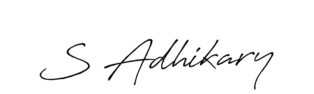 Once you've used our free online signature maker to create your best signature Antro_Vectra_Bolder style, it's time to enjoy all of the benefits that S Adhikary name signing documents. S Adhikary signature style 7 images and pictures png