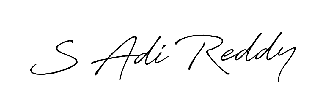 Use a signature maker to create a handwritten signature online. With this signature software, you can design (Antro_Vectra_Bolder) your own signature for name S Adi Reddy. S Adi Reddy signature style 7 images and pictures png