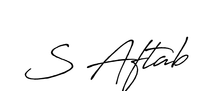 This is the best signature style for the S Aftab name. Also you like these signature font (Antro_Vectra_Bolder). Mix name signature. S Aftab signature style 7 images and pictures png