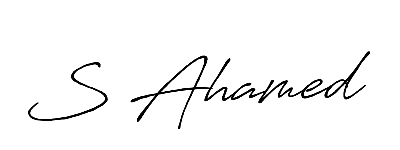 Design your own signature with our free online signature maker. With this signature software, you can create a handwritten (Antro_Vectra_Bolder) signature for name S Ahamed. S Ahamed signature style 7 images and pictures png