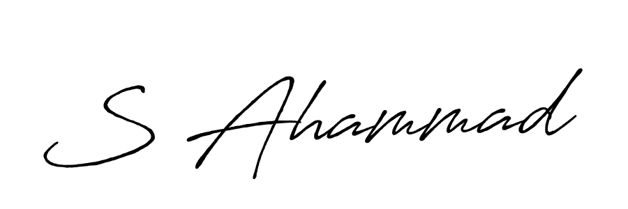 How to make S Ahammad signature? Antro_Vectra_Bolder is a professional autograph style. Create handwritten signature for S Ahammad name. S Ahammad signature style 7 images and pictures png