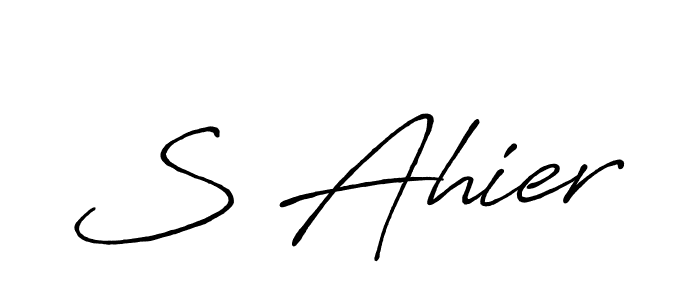 How to make S Ahier signature? Antro_Vectra_Bolder is a professional autograph style. Create handwritten signature for S Ahier name. S Ahier signature style 7 images and pictures png