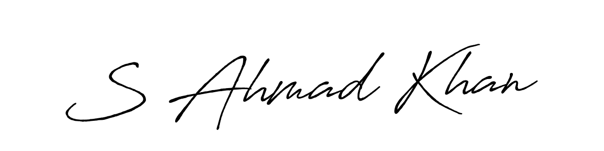 Make a beautiful signature design for name S Ahmad Khan. Use this online signature maker to create a handwritten signature for free. S Ahmad Khan signature style 7 images and pictures png