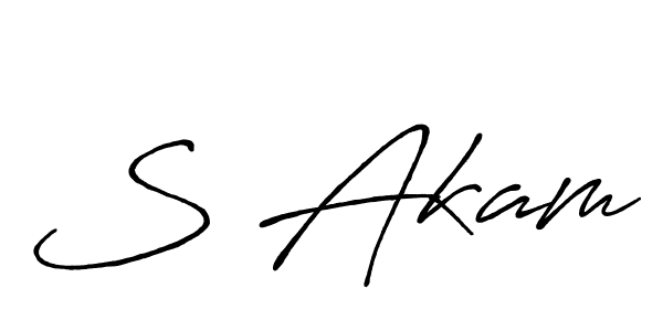 Also You can easily find your signature by using the search form. We will create S Akam name handwritten signature images for you free of cost using Antro_Vectra_Bolder sign style. S Akam signature style 7 images and pictures png
