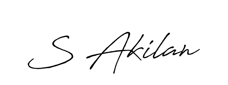 Make a beautiful signature design for name S Akilan. With this signature (Antro_Vectra_Bolder) style, you can create a handwritten signature for free. S Akilan signature style 7 images and pictures png