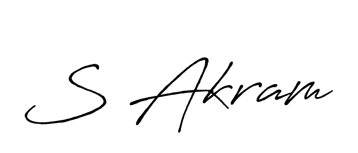 S Akram stylish signature style. Best Handwritten Sign (Antro_Vectra_Bolder) for my name. Handwritten Signature Collection Ideas for my name S Akram. S Akram signature style 7 images and pictures png