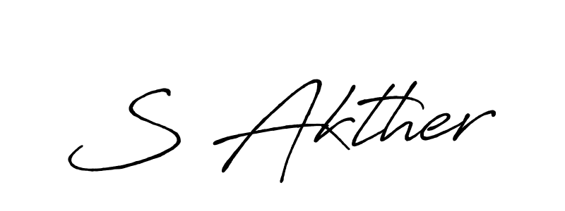 Use a signature maker to create a handwritten signature online. With this signature software, you can design (Antro_Vectra_Bolder) your own signature for name S Akther. S Akther signature style 7 images and pictures png