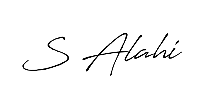 Use a signature maker to create a handwritten signature online. With this signature software, you can design (Antro_Vectra_Bolder) your own signature for name S Alahi. S Alahi signature style 7 images and pictures png