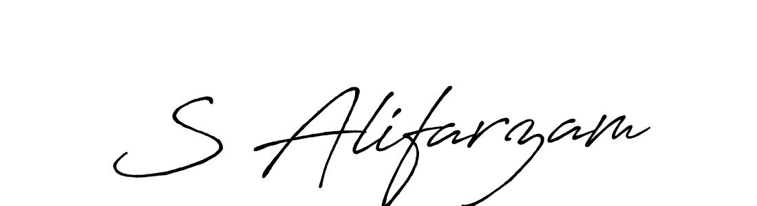Design your own signature with our free online signature maker. With this signature software, you can create a handwritten (Antro_Vectra_Bolder) signature for name S Alifarzam. S Alifarzam signature style 7 images and pictures png