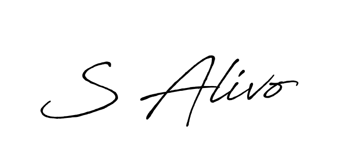 Once you've used our free online signature maker to create your best signature Antro_Vectra_Bolder style, it's time to enjoy all of the benefits that S Alivo name signing documents. S Alivo signature style 7 images and pictures png