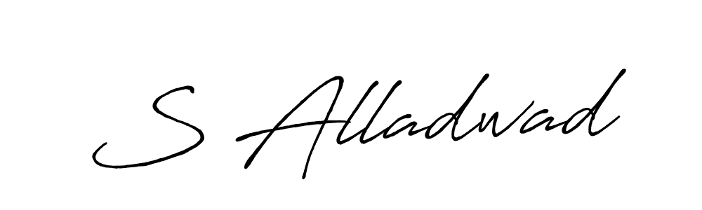 Use a signature maker to create a handwritten signature online. With this signature software, you can design (Antro_Vectra_Bolder) your own signature for name S Alladwad. S Alladwad signature style 7 images and pictures png