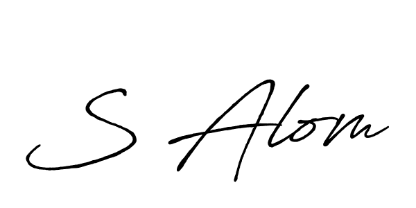 Make a beautiful signature design for name S Alom. With this signature (Antro_Vectra_Bolder) style, you can create a handwritten signature for free. S Alom signature style 7 images and pictures png