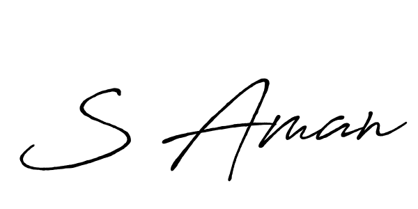 Best and Professional Signature Style for S Aman. Antro_Vectra_Bolder Best Signature Style Collection. S Aman signature style 7 images and pictures png
