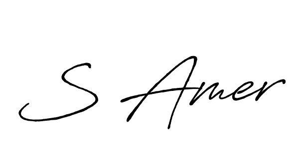 Make a beautiful signature design for name S Amer. Use this online signature maker to create a handwritten signature for free. S Amer signature style 7 images and pictures png