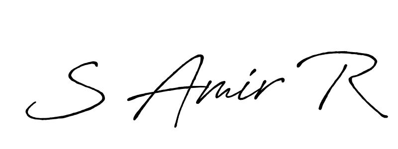 Also You can easily find your signature by using the search form. We will create S Amir R name handwritten signature images for you free of cost using Antro_Vectra_Bolder sign style. S Amir R signature style 7 images and pictures png