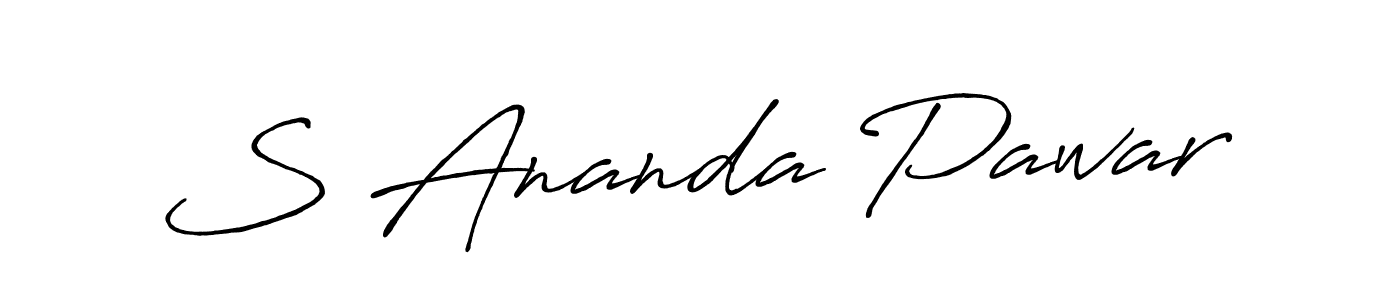 This is the best signature style for the S Ananda Pawar name. Also you like these signature font (Antro_Vectra_Bolder). Mix name signature. S Ananda Pawar signature style 7 images and pictures png