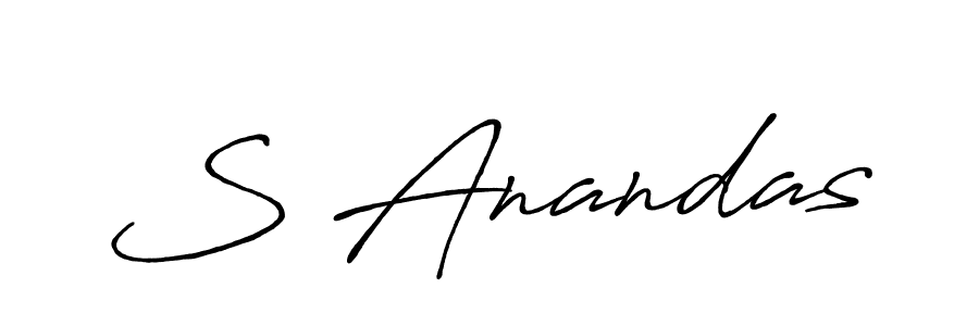 S Anandas stylish signature style. Best Handwritten Sign (Antro_Vectra_Bolder) for my name. Handwritten Signature Collection Ideas for my name S Anandas. S Anandas signature style 7 images and pictures png