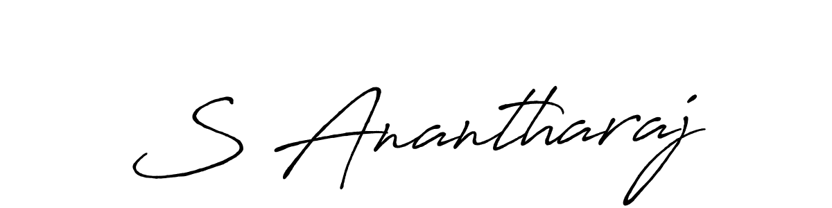 Create a beautiful signature design for name S Anantharaj. With this signature (Antro_Vectra_Bolder) fonts, you can make a handwritten signature for free. S Anantharaj signature style 7 images and pictures png