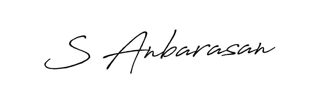 The best way (Antro_Vectra_Bolder) to make a short signature is to pick only two or three words in your name. The name S Anbarasan include a total of six letters. For converting this name. S Anbarasan signature style 7 images and pictures png