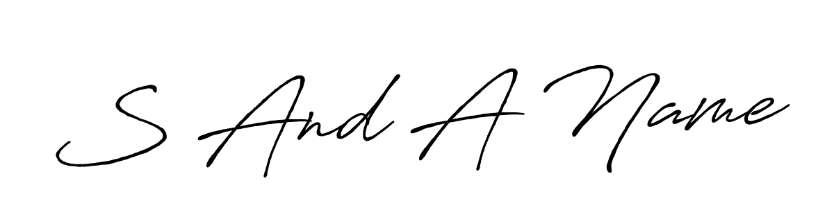 Once you've used our free online signature maker to create your best signature Antro_Vectra_Bolder style, it's time to enjoy all of the benefits that S And A Name name signing documents. S And A Name signature style 7 images and pictures png