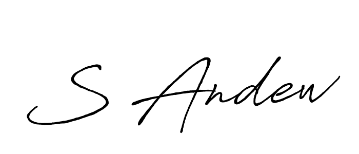Similarly Antro_Vectra_Bolder is the best handwritten signature design. Signature creator online .You can use it as an online autograph creator for name S Andew. S Andew signature style 7 images and pictures png