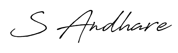 The Antro_Vectra_Bolder lettering style adds unique flourish to name S Andhare. Stand out with a custom digital autograph made in seconds. S Andhare signature style 7 images and pictures png