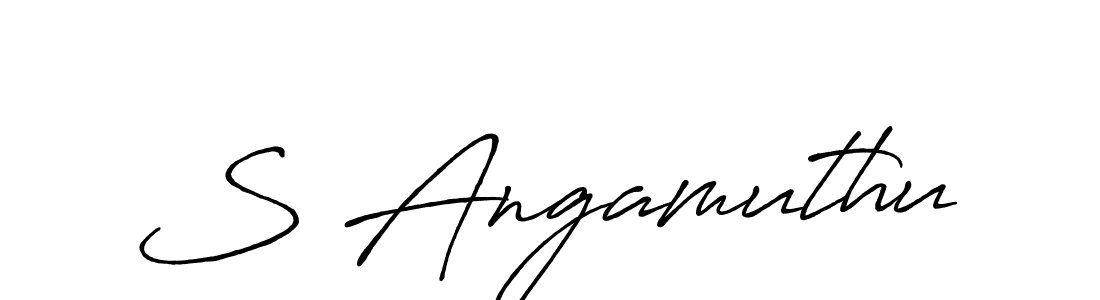 Similarly Antro_Vectra_Bolder is the best handwritten signature design. Signature creator online .You can use it as an online autograph creator for name S Angamuthu. S Angamuthu signature style 7 images and pictures png