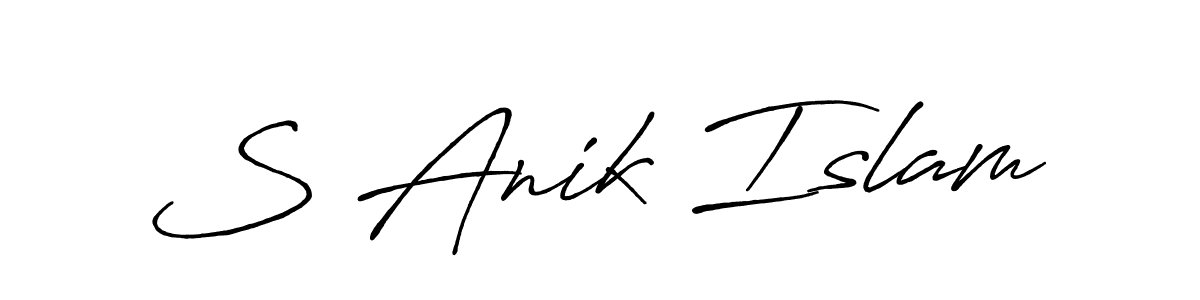 if you are searching for the best signature style for your name S Anik Islam. so please give up your signature search. here we have designed multiple signature styles  using Antro_Vectra_Bolder. S Anik Islam signature style 7 images and pictures png